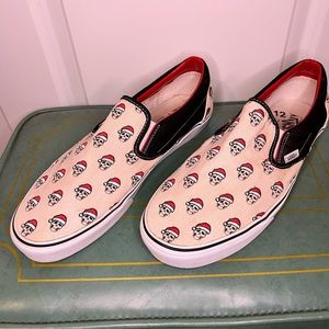 Rare VANS Slip On Skull Santa Men’s Shoes Size 12